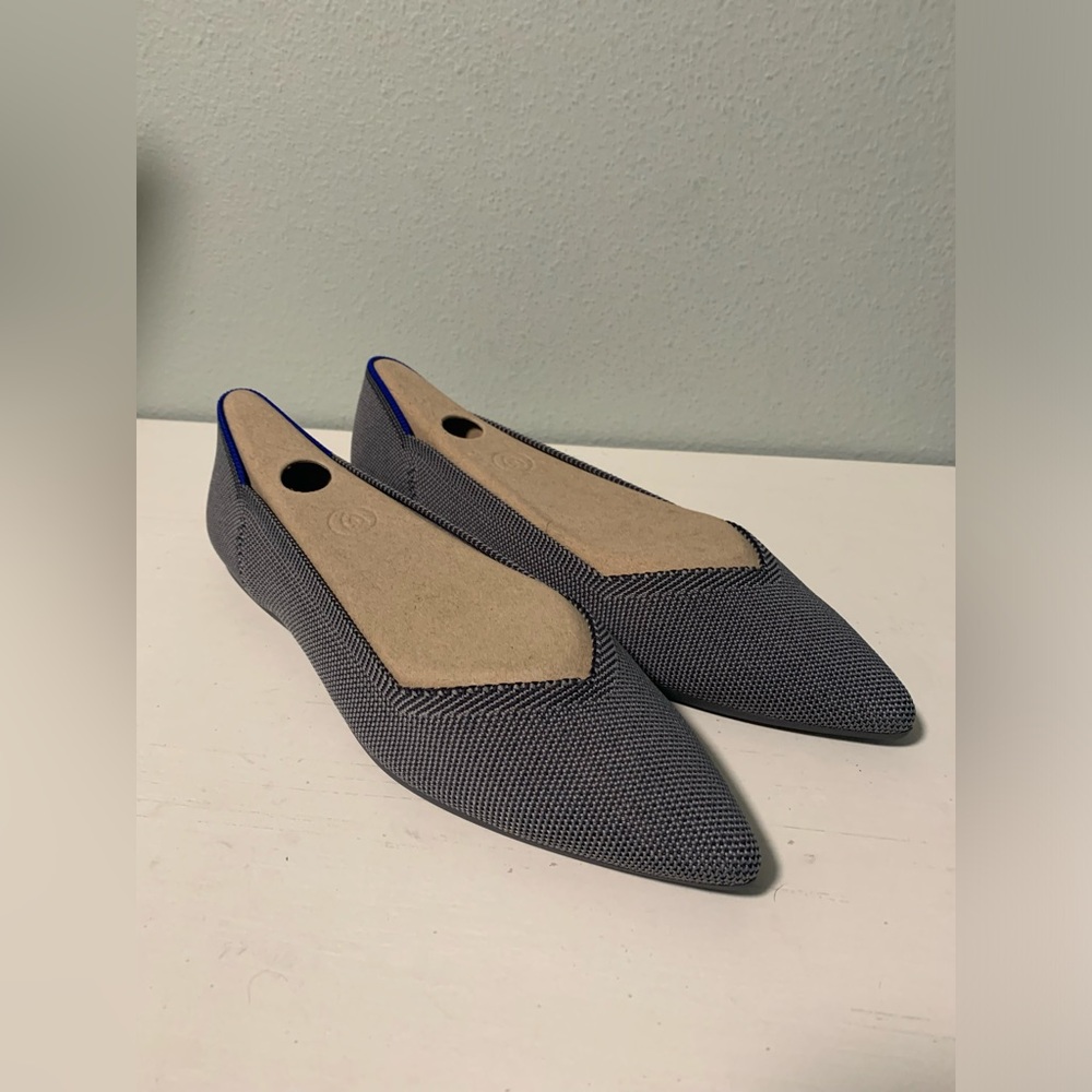 Rothy’s The Point in Cloud Grey Birdseye women’s size 10